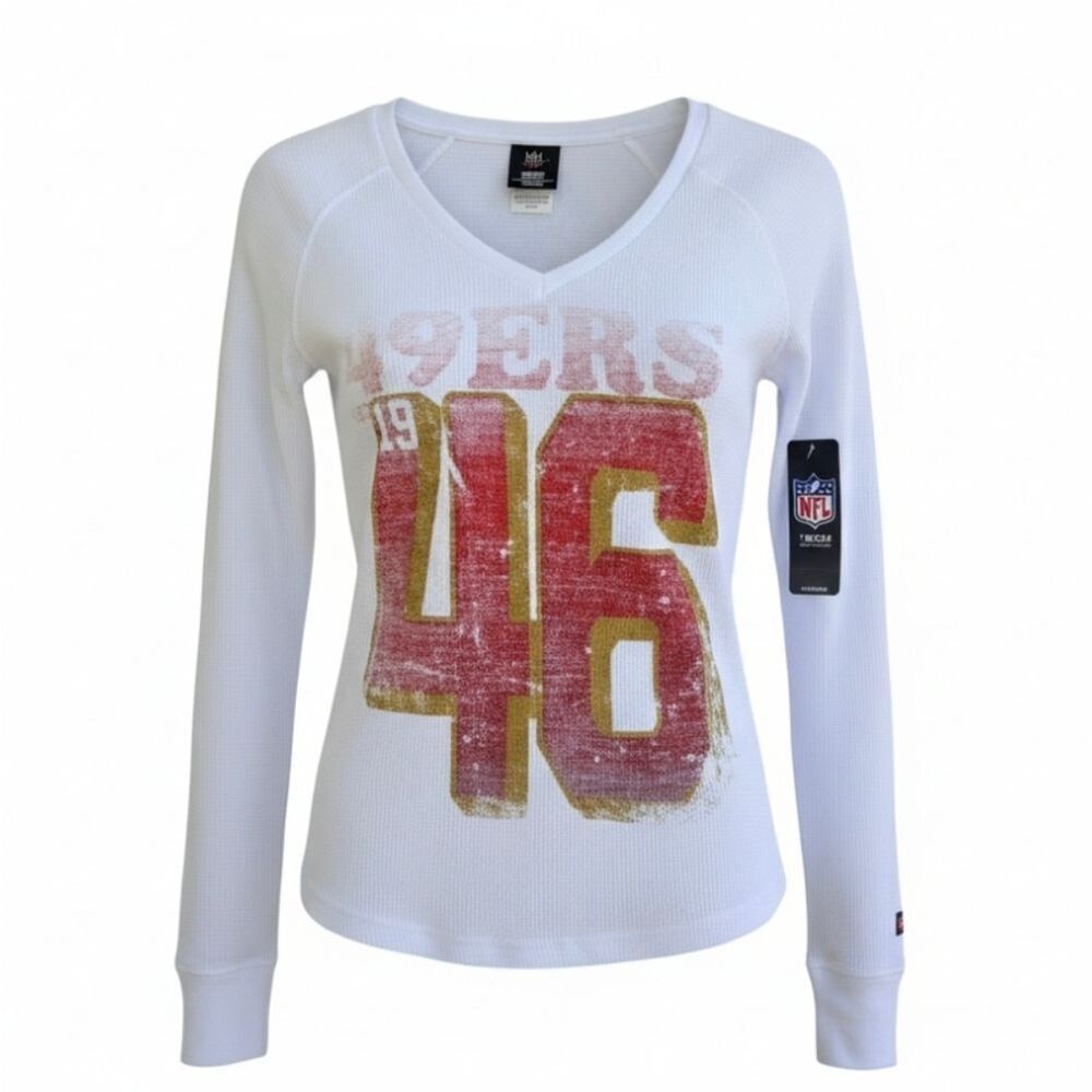 NFL Women's White and Red 49ers Top